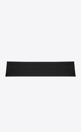 SAINT LAURENT Wide Belts Man SMOKING 4 Pleat Cummerbund in Black a_V4